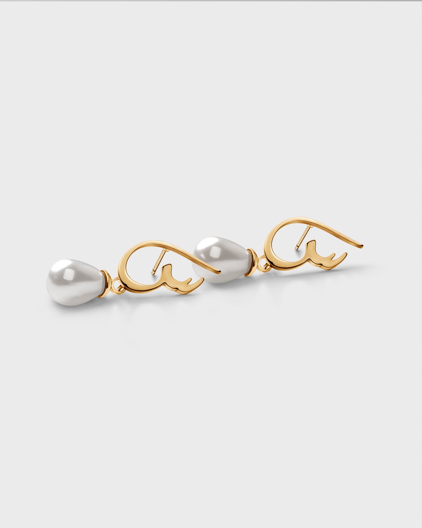 Calligraphed Initial Earring س