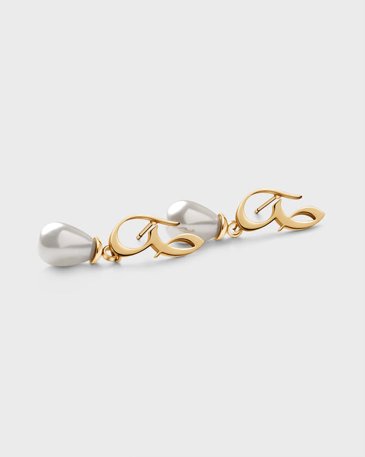 Calligraphed Initial Earring ص