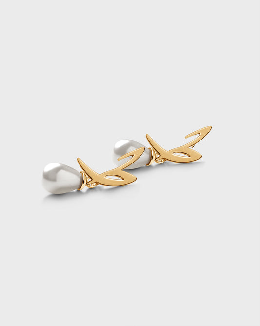 Calligraphed Initial Earring ط