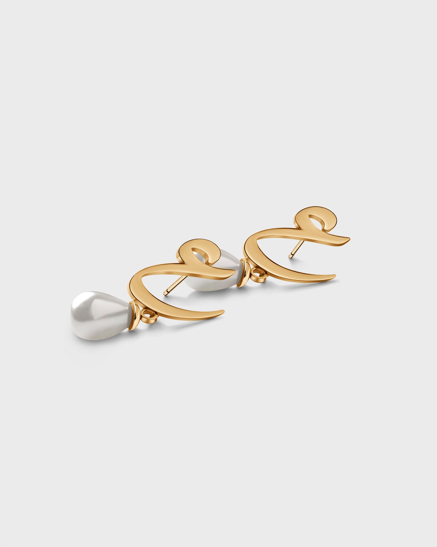 Calligraphed Initial Earring ع