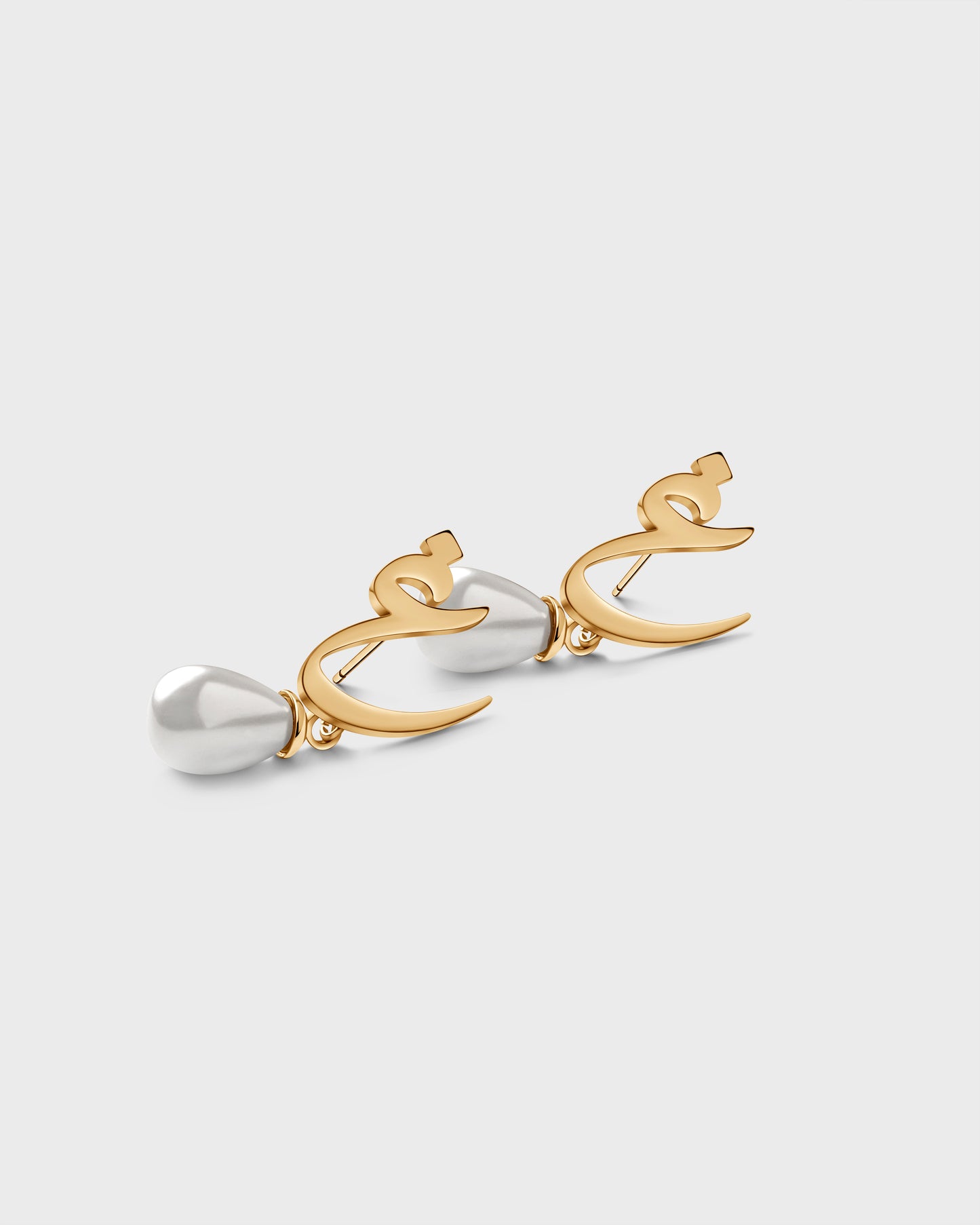 Calligraphed Initial Earring غ