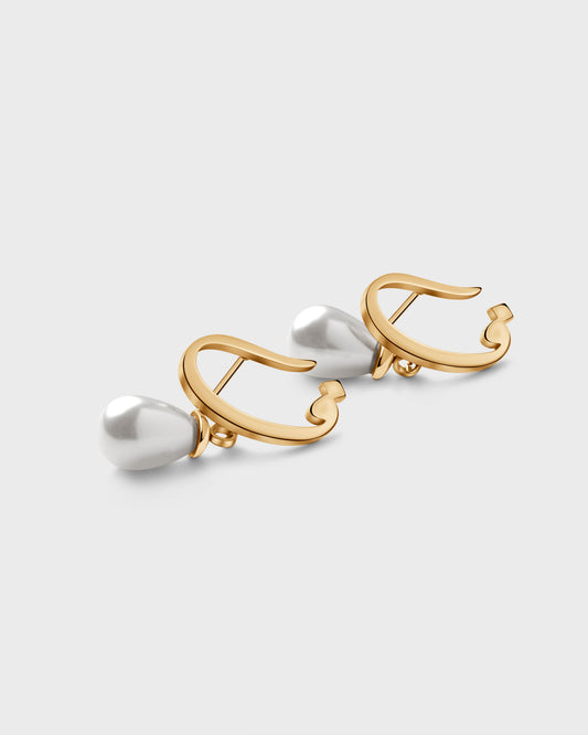 Calligraphed Initial Earring ف