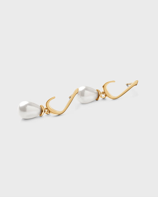 Calligraphed Initial Earring ل