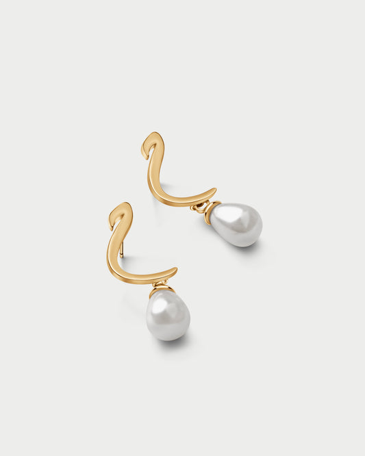 Calligraphed Initial Earring ح