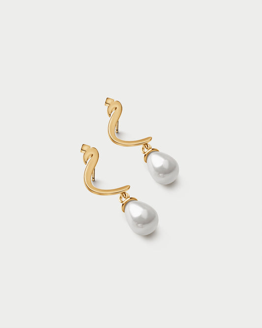 Calligraphed Initial Earring خ