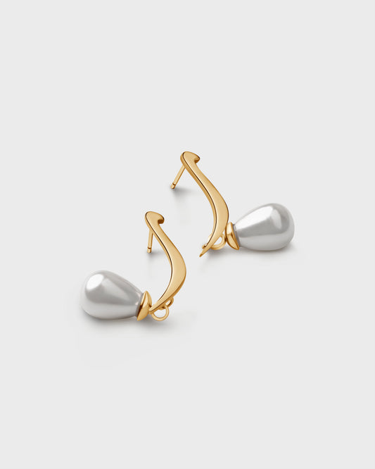 Calligraphed Initial Earring ر